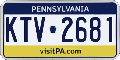 PA license plate KTV2681