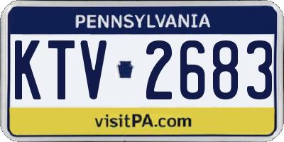 PA license plate KTV2683