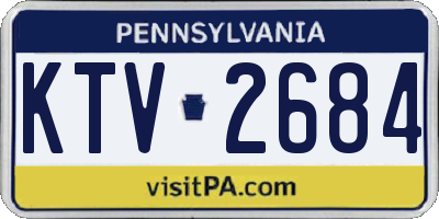 PA license plate KTV2684