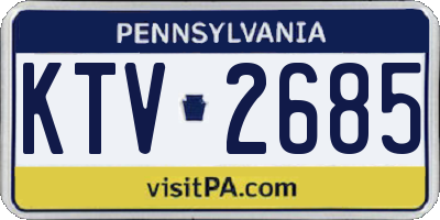 PA license plate KTV2685