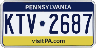 PA license plate KTV2687