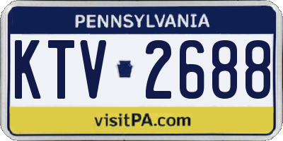 PA license plate KTV2688