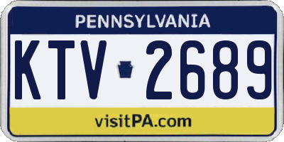 PA license plate KTV2689