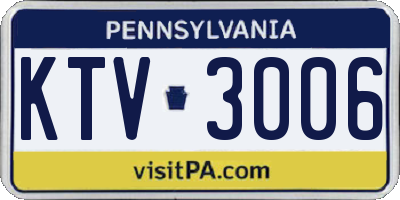 PA license plate KTV3006
