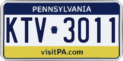 PA license plate KTV3011