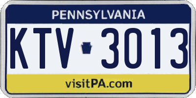 PA license plate KTV3013
