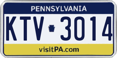 PA license plate KTV3014
