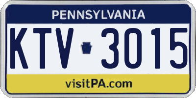 PA license plate KTV3015