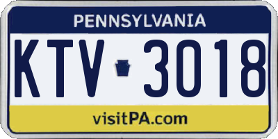 PA license plate KTV3018