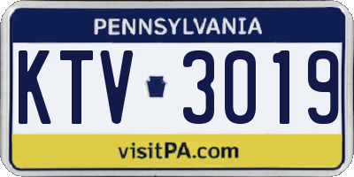 PA license plate KTV3019