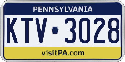 PA license plate KTV3028