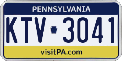 PA license plate KTV3041