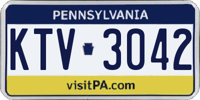 PA license plate KTV3042