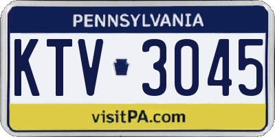 PA license plate KTV3045