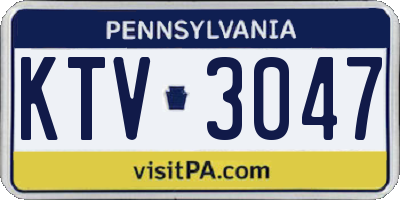 PA license plate KTV3047