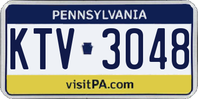 PA license plate KTV3048