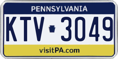 PA license plate KTV3049