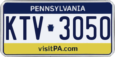 PA license plate KTV3050