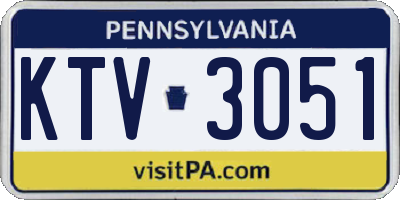 PA license plate KTV3051