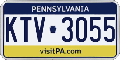 PA license plate KTV3055