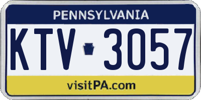 PA license plate KTV3057