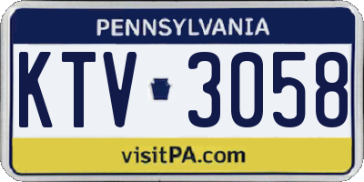PA license plate KTV3058