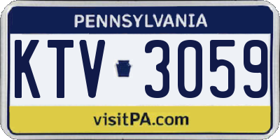 PA license plate KTV3059