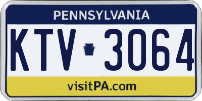 PA license plate KTV3064