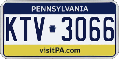 PA license plate KTV3066