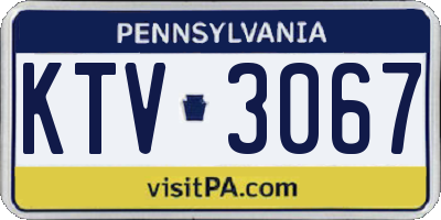 PA license plate KTV3067