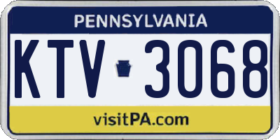 PA license plate KTV3068