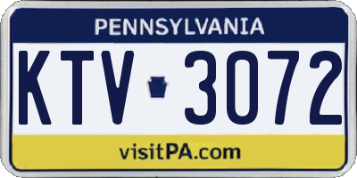 PA license plate KTV3072