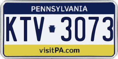 PA license plate KTV3073