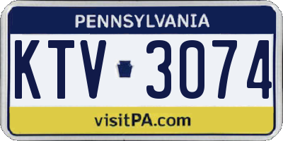 PA license plate KTV3074