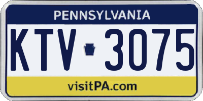 PA license plate KTV3075