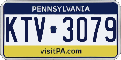 PA license plate KTV3079