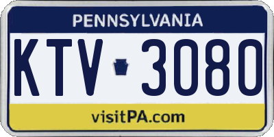 PA license plate KTV3080