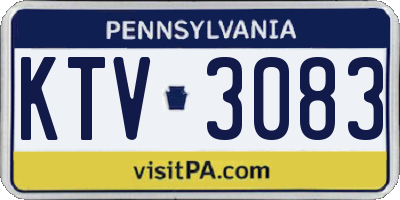 PA license plate KTV3083