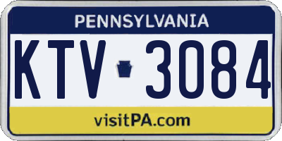 PA license plate KTV3084