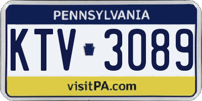 PA license plate KTV3089