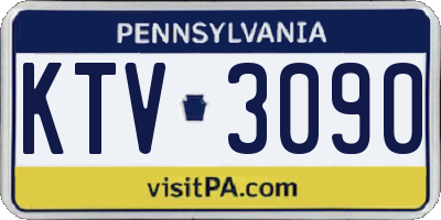 PA license plate KTV3090