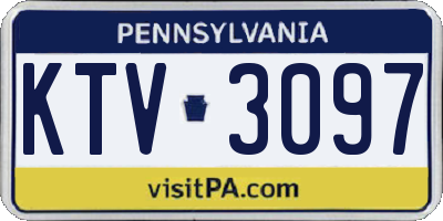 PA license plate KTV3097