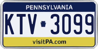 PA license plate KTV3099