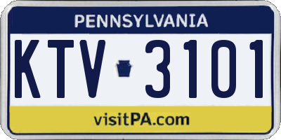 PA license plate KTV3101
