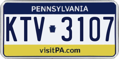 PA license plate KTV3107