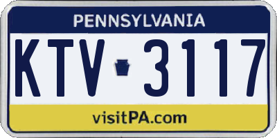 PA license plate KTV3117