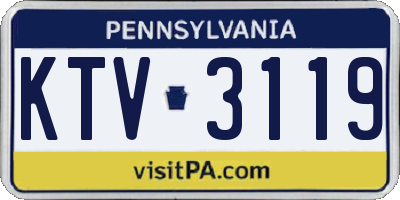 PA license plate KTV3119
