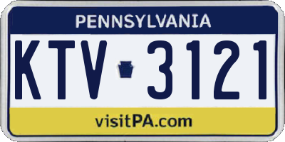 PA license plate KTV3121