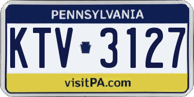 PA license plate KTV3127