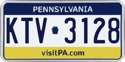 PA license plate KTV3128